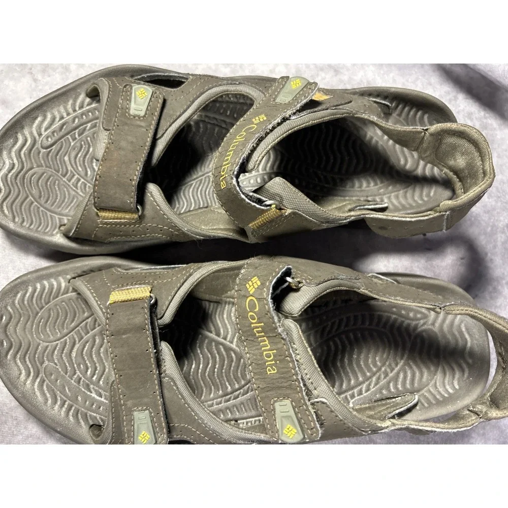 Columbia Sport Hiking Sandals Gray Adjustable Hook Loop Men's Size 12